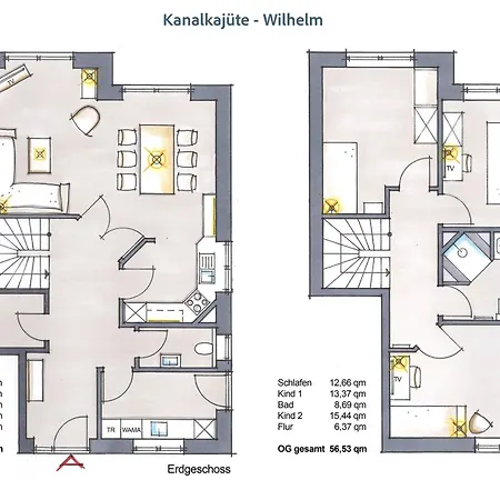 Kanalkajuete Wilhelm Apartment Hanerau-Hademarschen